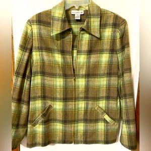 EVAN PICONE Plaid zip front jacket